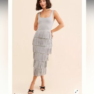 Anthropologie Fringe Knit Dress